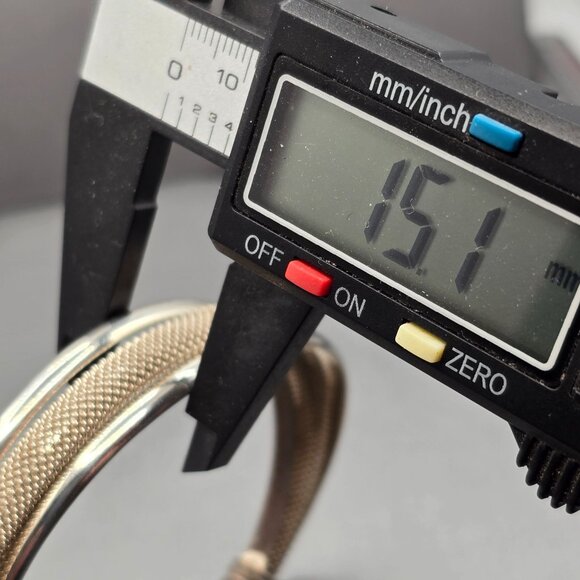 Sterling Silver Mesh Cuff Bracelet 7.5" Twisted Triple 925 Band Statement 33g - Picture 7 of 11